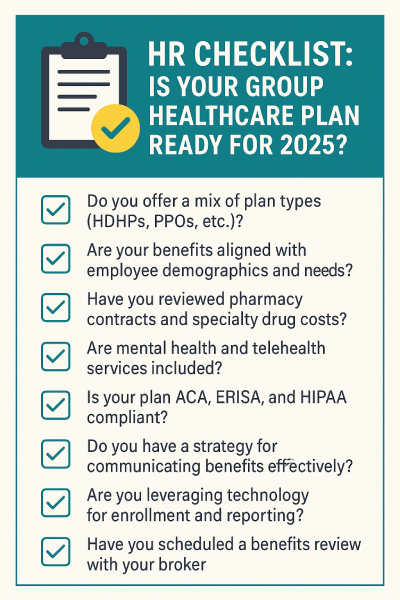 Group Healthcare Benefits in 2025 checklist